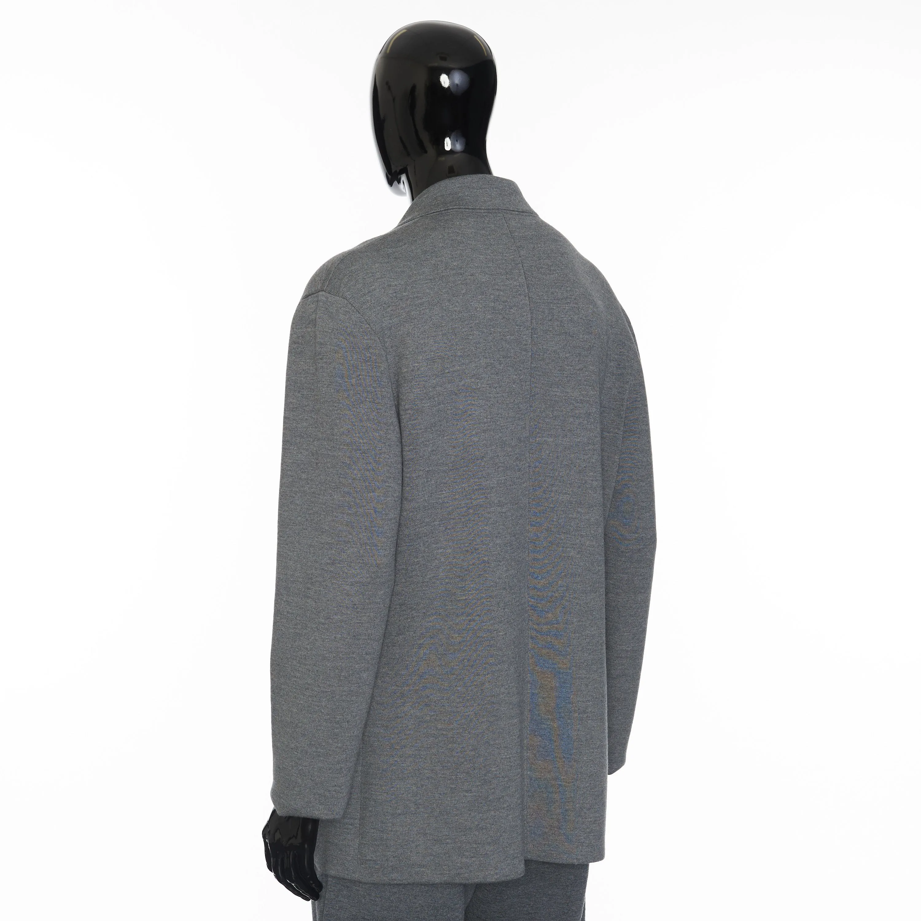 Sweater Blazer Jacket In Mountain Rock Gray Wool