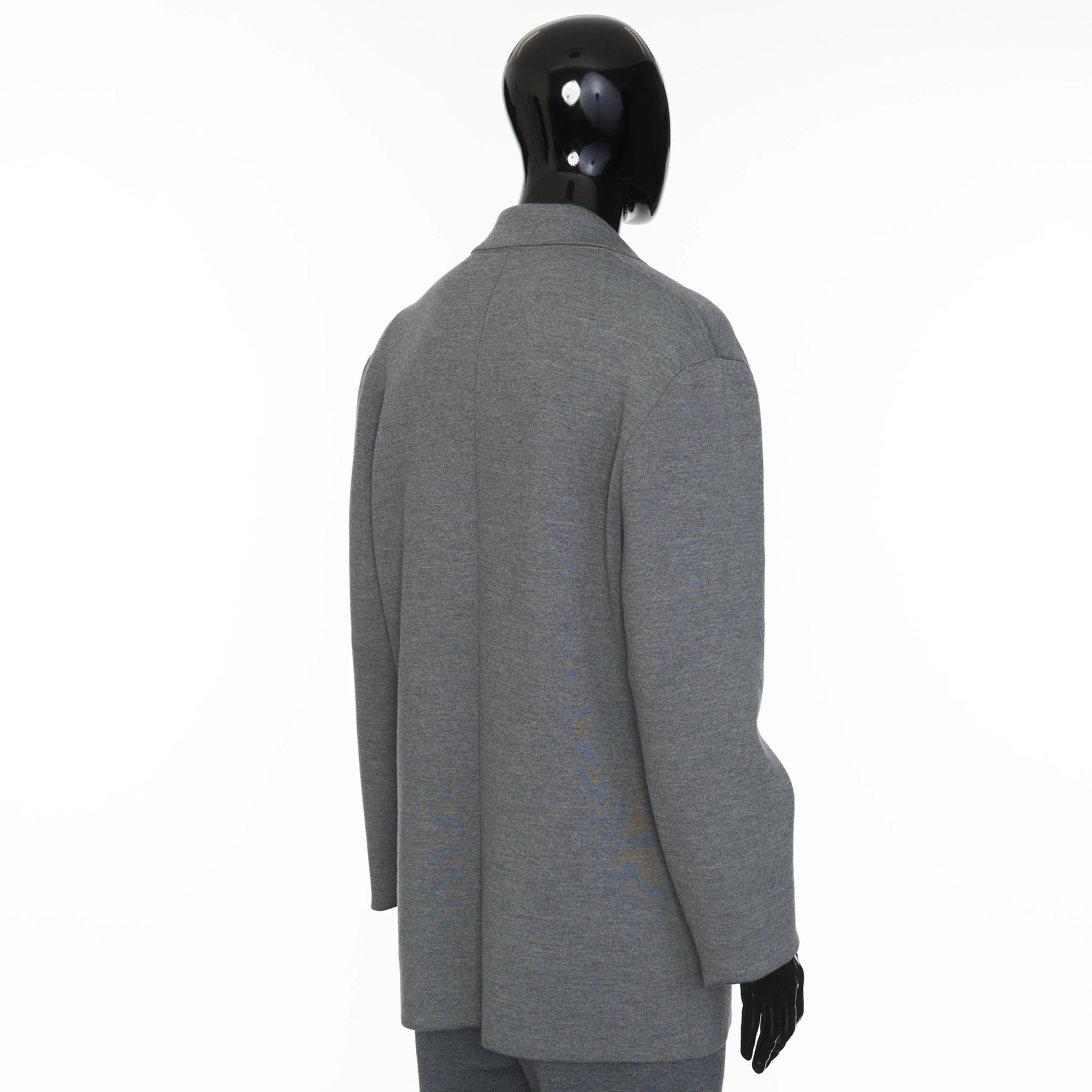 Sweater Blazer Jacket In Mountain Rock Gray Wool