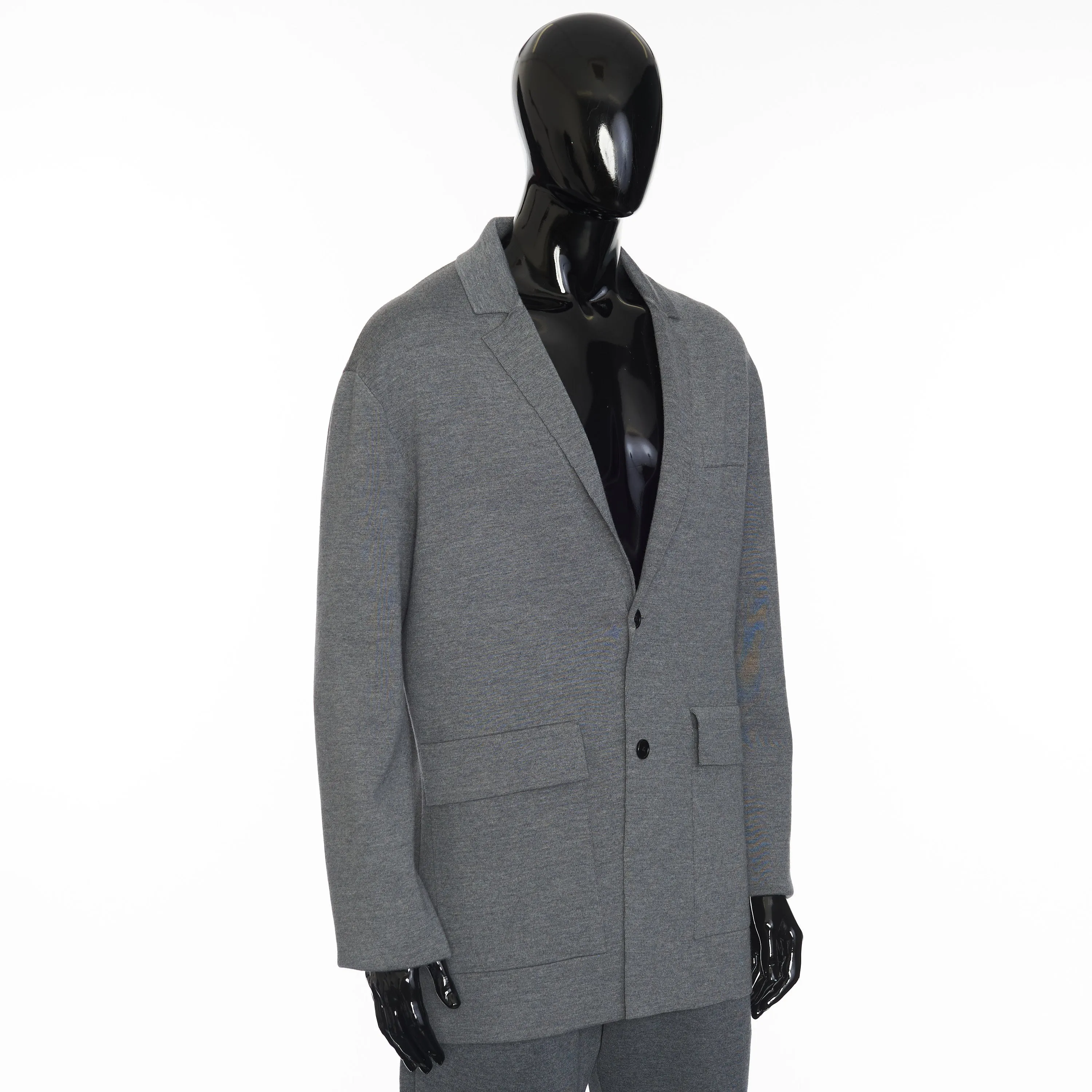 Sweater Blazer Jacket In Mountain Rock Gray Wool