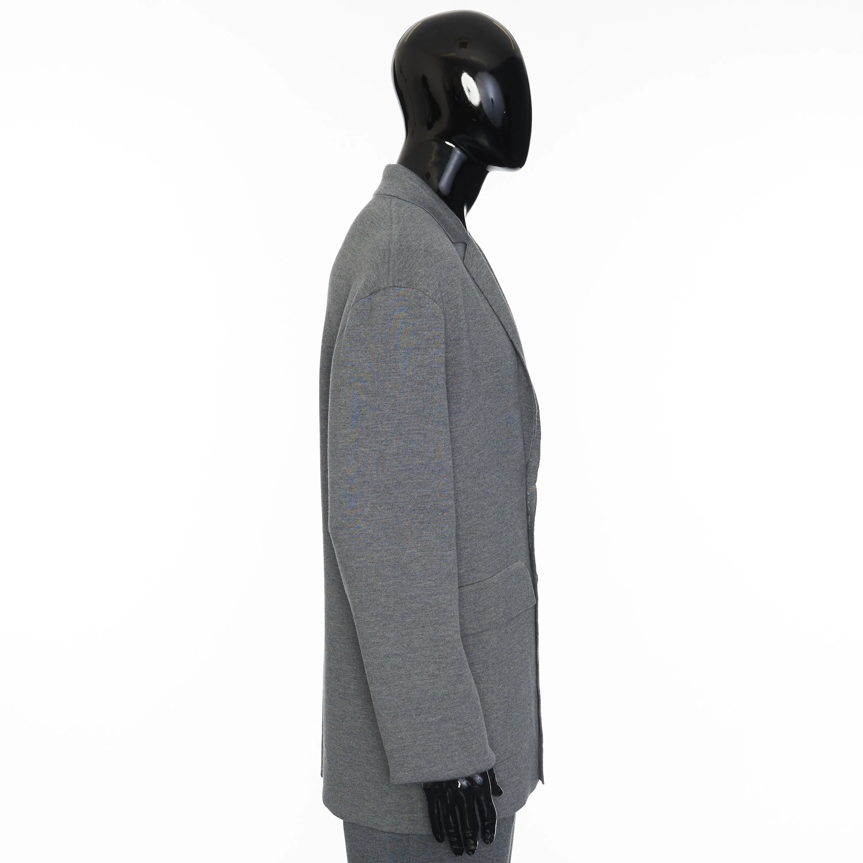 Sweater Blazer Jacket In Mountain Rock Gray Wool
