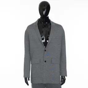 Sweater Blazer Jacket In Mountain Rock Gray Wool