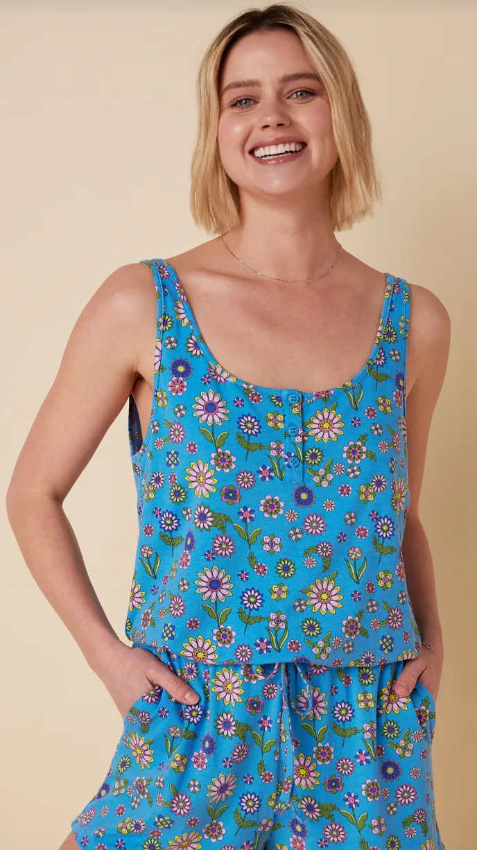 The Cat's Pajamas Stevie Pima Knit Romper