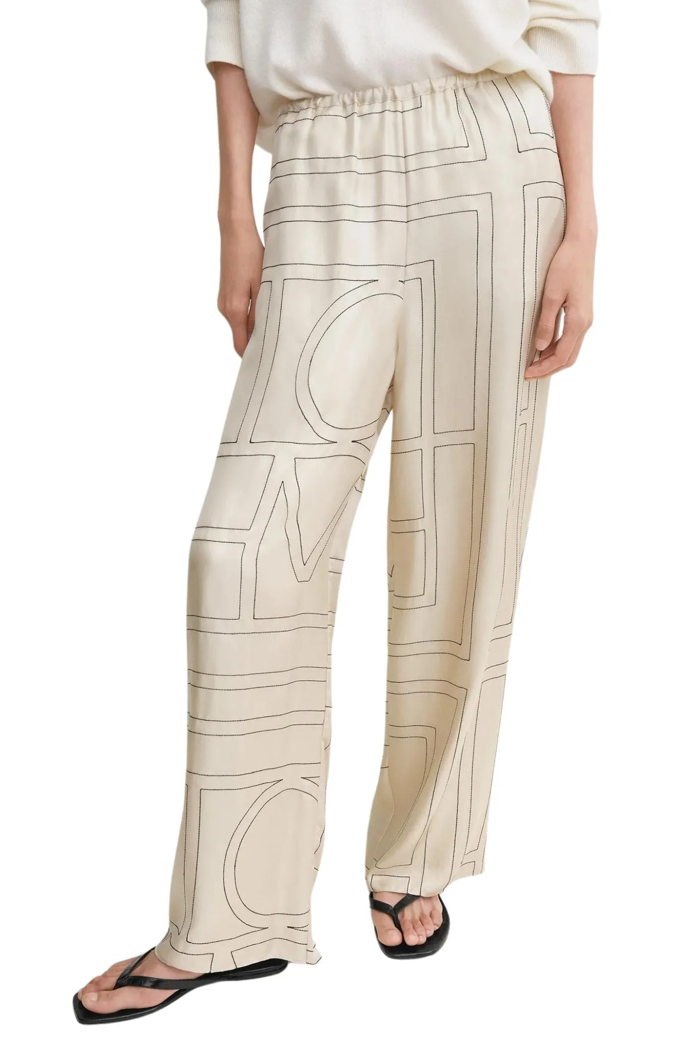 Toteme Monogram Silk PJ Bottoms