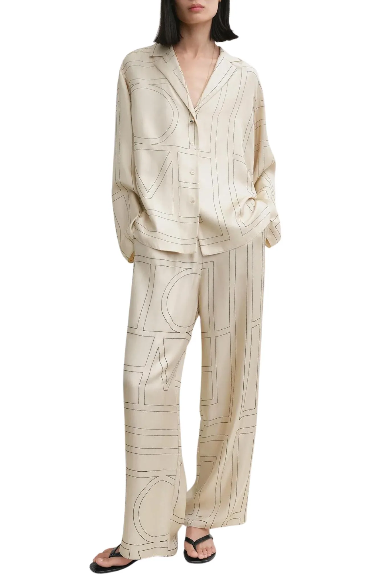 Toteme Monogram Silk PJ Bottoms