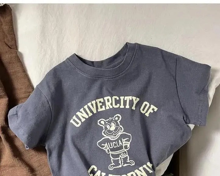 University Inspired Oversized Cartoon Tshirt for Kids