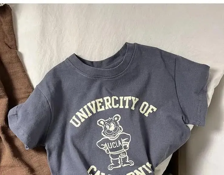 University Inspired Oversized Cartoon Tshirt for Kids
